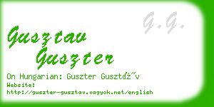 gusztav guszter business card